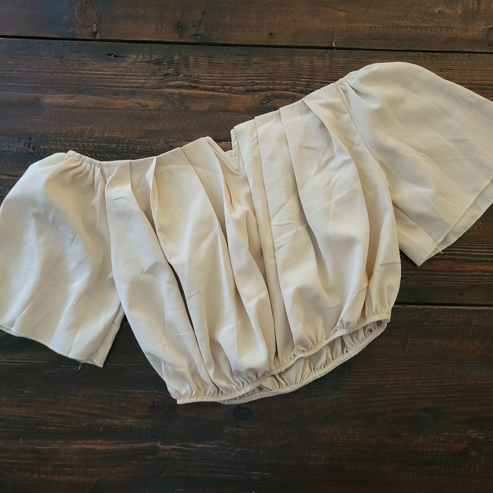 Cream Off-Shoulder Blouse